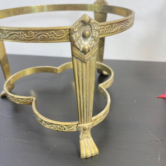 Vintage Brass Display Stand Holder, Bowl Jar Dish Holders, 6 Inches, Plant Stand - Picture 2 of 10